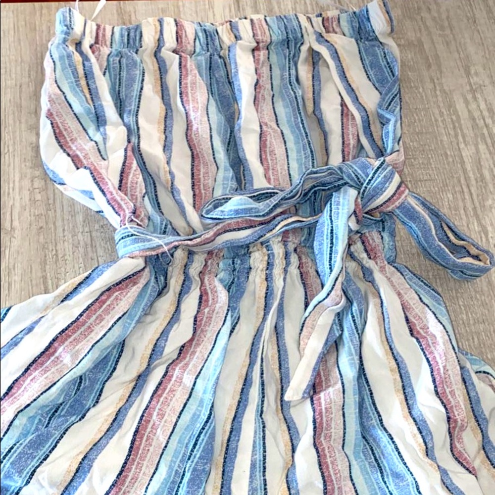 Ocean Drive strapless striped jumpsuit